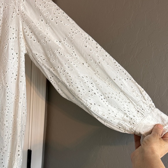 Nili Lotan White Eyelet Blouse - Picture 9 of 10